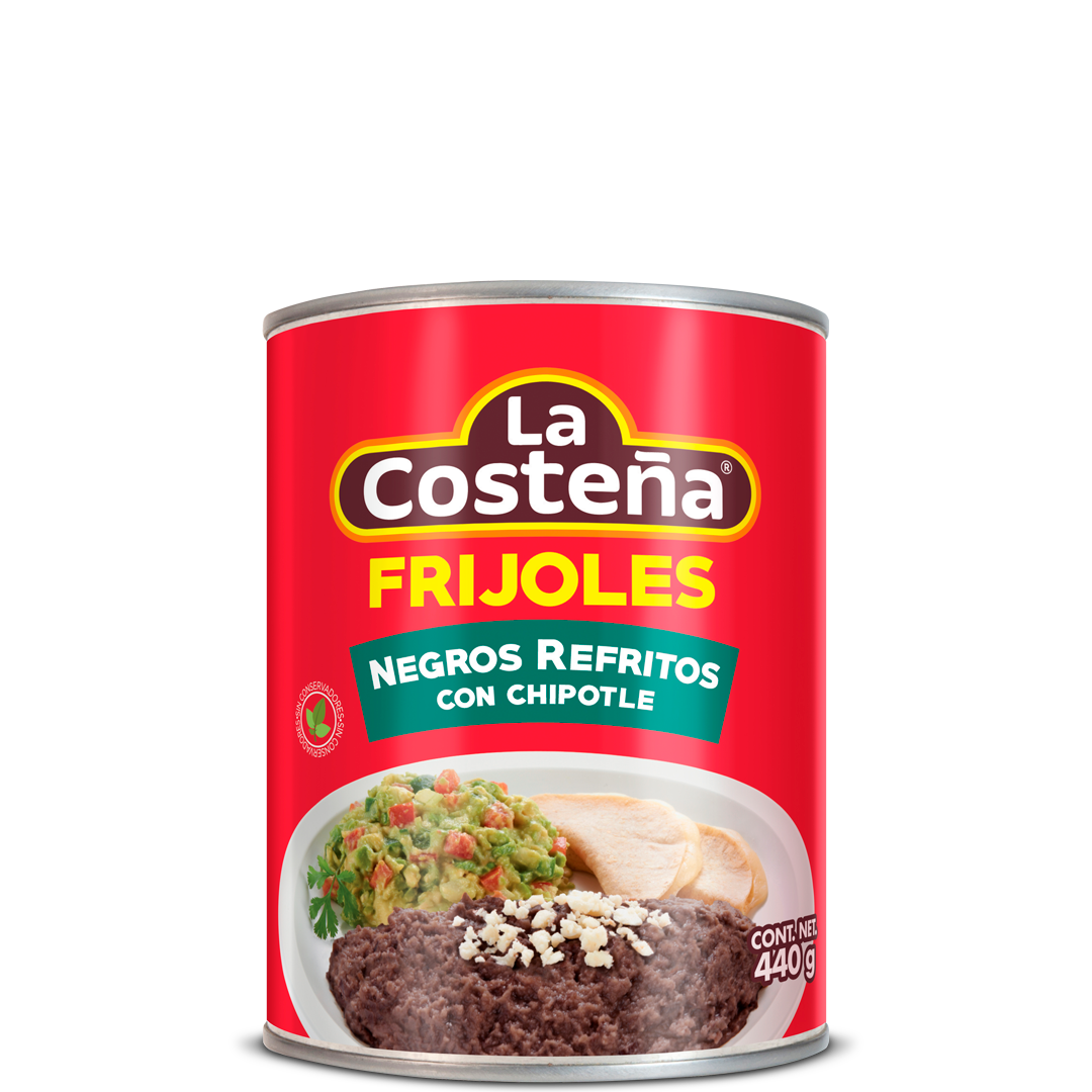 Frijoles negros refritos con Chipotle